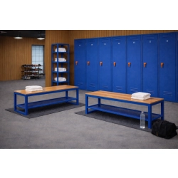 Ławka Metalowa Loft LM-159 Kolor Niebieski Siedzisko Drewno Dębowe Loft Rozmiary od 50 cm do 200 cm